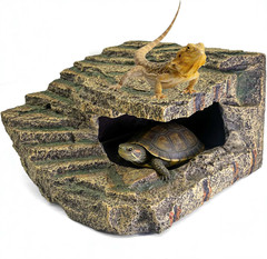 Extra Large Turtles Basking Platform,Resin Reptile Hideouts Cave Habitat Decor,T