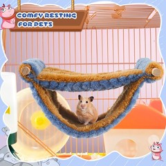 2 Pcs Winter Warm Rat Hammock Double Layer Pet Ferret Hammock Hanging Soft Pl…
