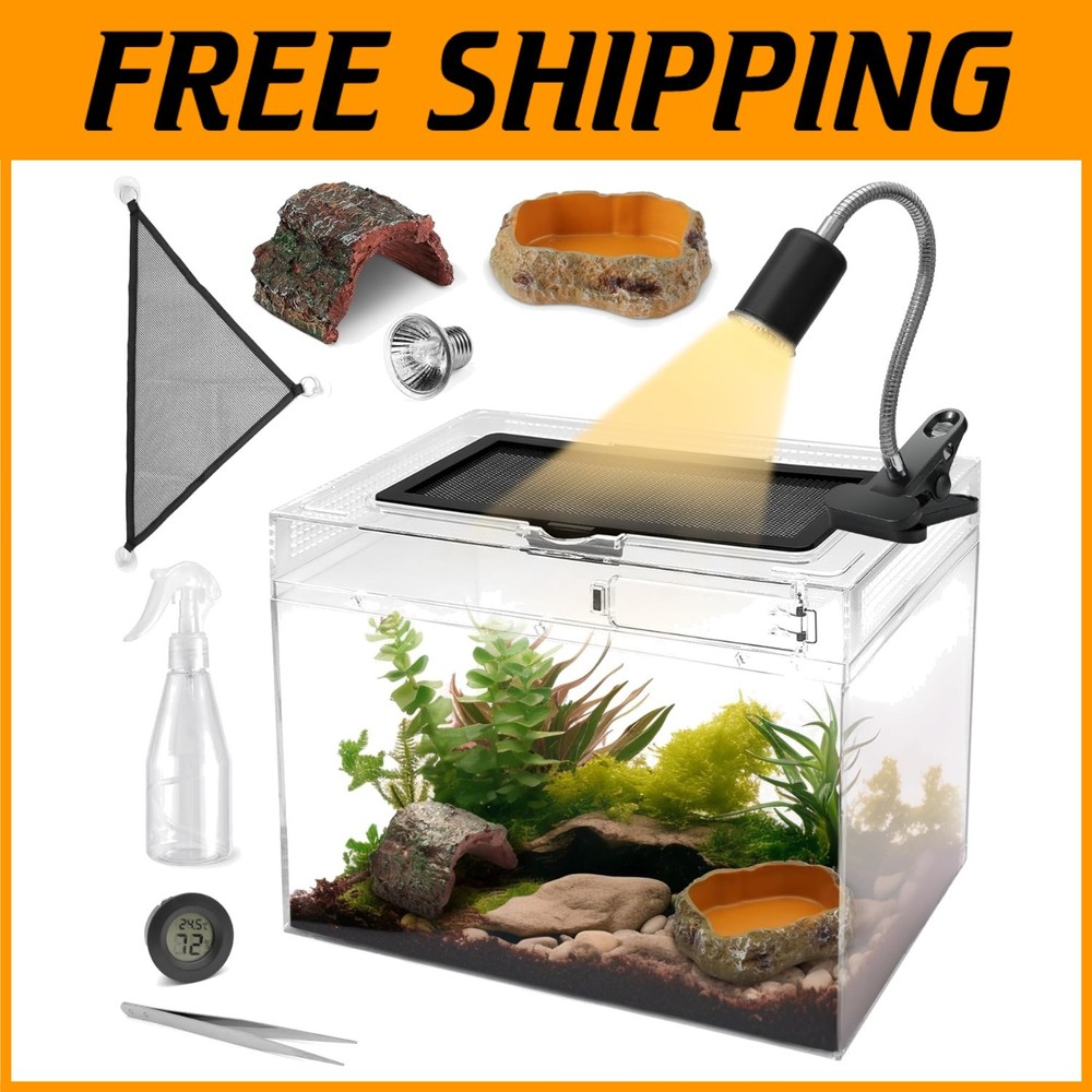 Fully Assembled Reptile Enclosure Kit for Bearded Dragons and More – 360 View-