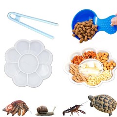 2pcs Hermit Crab Food Bowls with Feeding Tongs and Scooper Set, Hermit Crab F…
