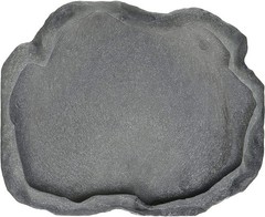 Reptile Rock Food Dish, Medium, 7.25″l x 6″w x 0.75″h, Colors may vary Black