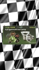 GlowUp 4 Pack 50w UVA UVB Reptile Heat Lamp Bulb Fits E26/E27 Dimmable High Temp