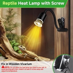Reptile Heat Lamp Turtle Basking Light Bulbs with Cycle Timer, 360Â° Rotatabl…