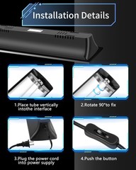 T8 Reptile Light Fixture Combo Kit 15W (New Upgrade), UVB Reptile Light Fixtu…