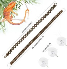 2 Pcs Reptile Vines for Climbing Bendable Jungle Vines Rope Decor
