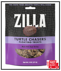 Zilla Turtle Chasers Floating Treats, Made with Real Shrimp, Resealable Bag