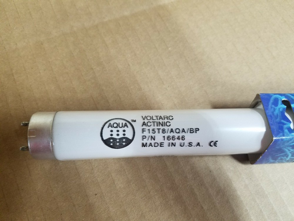 2 Pack F15T8/AQA/BP Fluorescent Light Bulb For Marine Biospheres #16646 USA Made