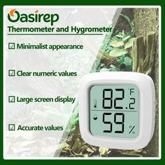 Reptile Thermometer and Hygrometer – Fast Accurate LCD Digital Temp & Humidit…