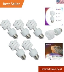 15 Watt UVB Reptile Light 5.0 15W Spiral Reptile Heat Terrarium Light Bulbs f…