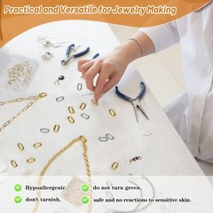 4 PCS 18K Gold Plated Carabiner Clasps and Closures and 4 PCS Silvery Claps f…