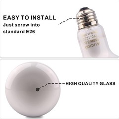 Reptile Basking Light Bulb – 150W Reptile Heat Lamp 2 Pack UVA Daylight Amphi…