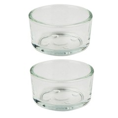 4Pcs Pet Reptile Feeder Glass Bowls Durable Transparent Food Water Cup