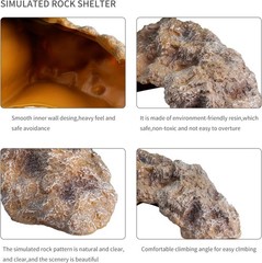 Reptile Hideout Cave Resin Simulation Rock Decor Turtles Lizards Bearded Dragons