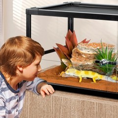 20 Gallon Reptile Tank, 30″ x 12″ x 12″ Reptile Terrarium, Top Screen Ventila…