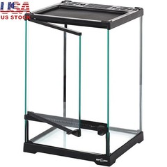 Compact Mini Reptile Tank Front Opening Door Easy Clean UVB Infrared Ventilation