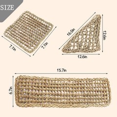 PINVNBY Bearded Dragon Hammock,Reptile Lounger Natural Medium, As Shown