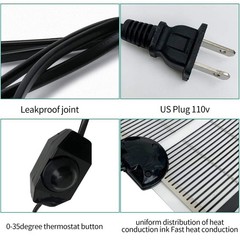YOUMU Reptile Heating Pad- (5W/15W/25W/35W) Temperature Adjustable Terrarium