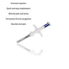 ISO Compliant 1.25*7mm Microchip Implant Kit with RFID Glass Injector x100