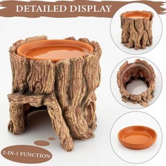 Reptile Hide Cave Resin – Moisture Keeping Reptile Shelter with Clay Water