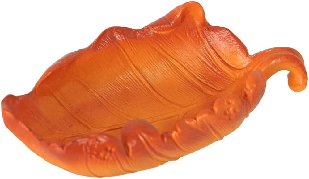 Reptile Feeding Dish Bowl, Leaf-Shaped Water & Food Bowl for Small Reptiles and