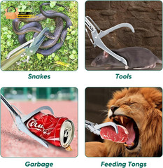 52″ Snake Tongs Stick with Lock, Professional Snake Grabber Tool Heavy Duty Rep