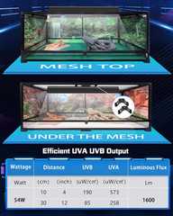 T5 UVA UVB Reptile Light Combo Kit(100V-250V Wide Voltage), Reptile Light Fixtur