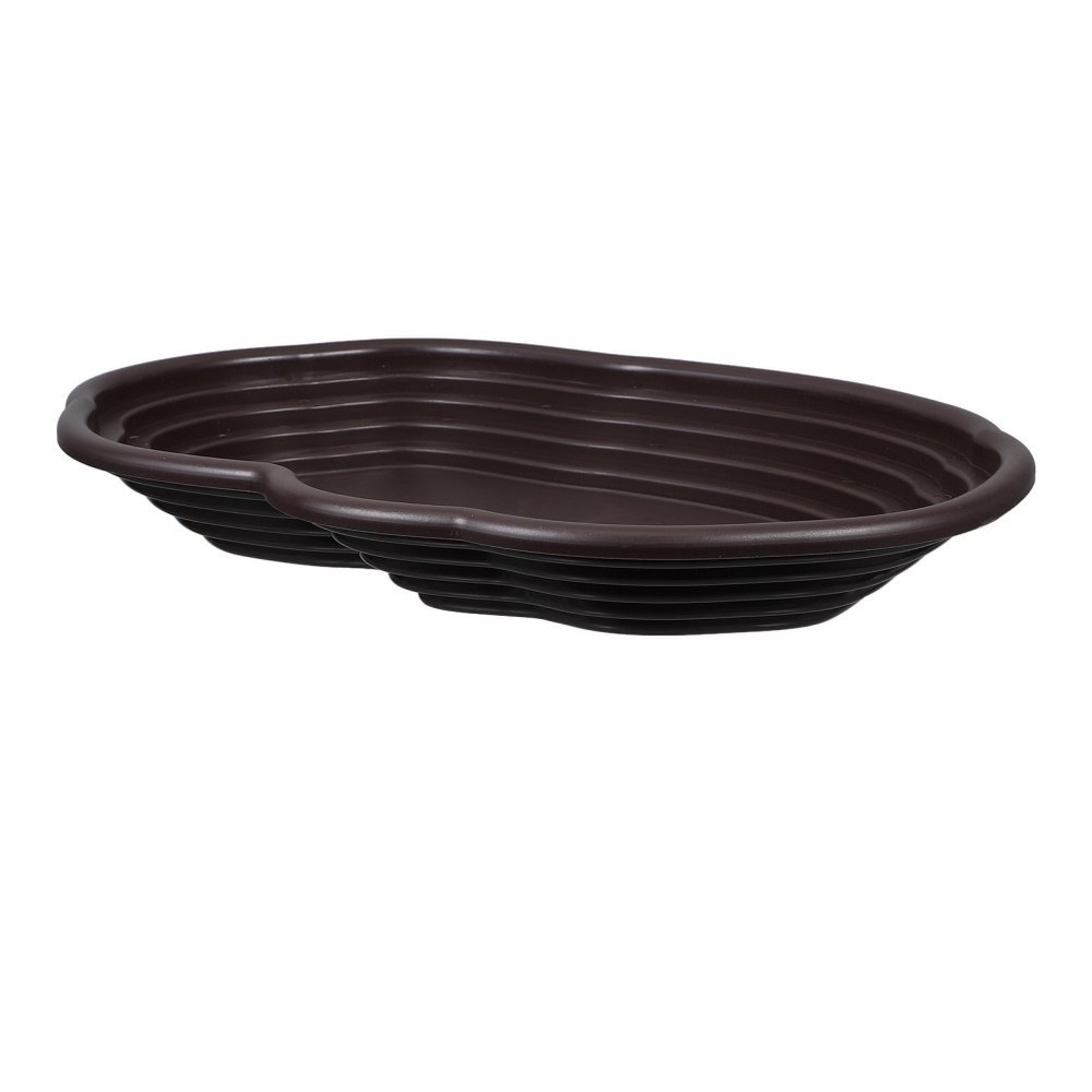 Reptile Feeding Dish Bathing Pool with Ramp for Turtle Large Water Bowl