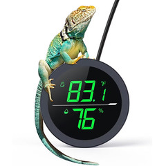 Real-Time Display LED Digital Reptile Thermometer and Humidity Gauge | Always on