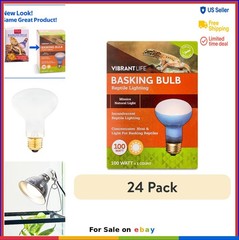 Basking Bulb for Reptiles 100 Watt Terrarium Heat Light 24 Pack