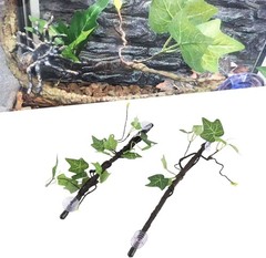 Reptile Corner Branch 2 pcs Plastic Strong Durable Imitation Bendable Jungle