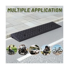 2 Pack Rubber Curb Ramps Driveway ramp, 2″ H, 39.4″ L, 9.8″ W, Heavy Loading …