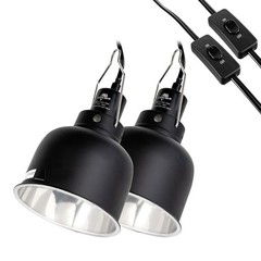 2 Pack Reptile Light Fixture, 5.5in Deep Dome Reptile Lamp Fixture, Optical R…