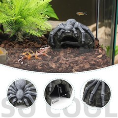 Reptile Rock Cave Hideouts Terrarium Habitat Decor Gecko Tank Accessories for…