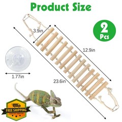 BNOSDM 2pc Reptile Bridge Gecko Ladder Hammock