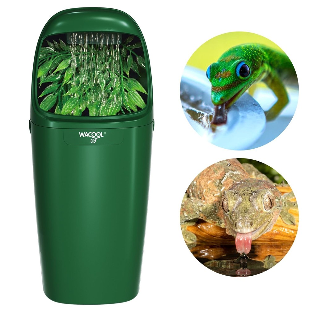 Wacool Reptile Water Dripper Chameleon Drinking Fountain Water Dispenser, Aut…