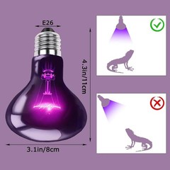 100W Reptile Night Light Bulb – UVA Heat Lamp with Moonlight Simulation