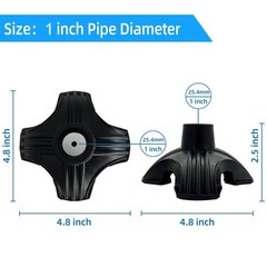 XSL Cane Tips – Heavy Duty Rubbers Self Standing Quad Base Replacement Walkin…