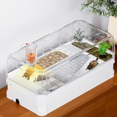 Turtle Tank Kit W/ Lid,Aquatic Habitat Red Eared Slider Cage Small Tortoise