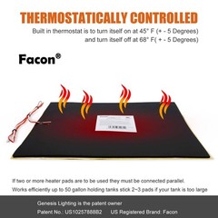 Facon 12″ x 18″12V RV Tank Heater Pad with Thermostat – 2Pack, 12Volts Heatin…