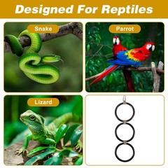 Sorcristy Snake Climbing Rings and Net Hammock Set, Reptile Enrichment Toys f…