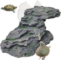 Durable Resin Turtle Climbing Ramp and Basking Platform – Medium 8.2” Size
