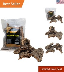 Virgin Cork Bark for Reptiles – 1lb Assorted Rounds & Flats for Natural Habitats