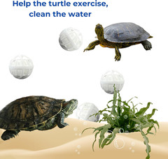Aquatic Turtle Tank Accessories Feeding Ring and Nitrifying Balls, Turtle Feedin