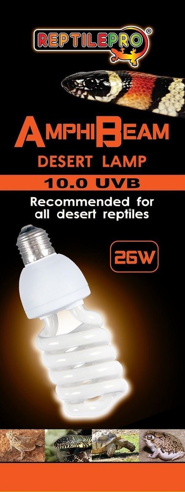 REPTILEPRO AMPHIBEAM SOLAR DESERT LAMP for REPTILE VIVARIUM TERRARIUM 26W