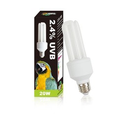 LUCKY HERP UVA UVB Light Bulb for Birds 2.4 UVB 20W Compact Flourescent Lamp for