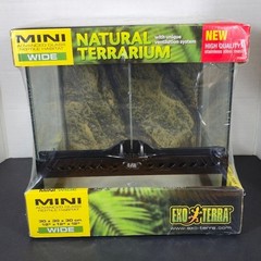 Exo Terra Mini Natural Terrarium 12x12x12 New Advance Glass Reptile Habitat