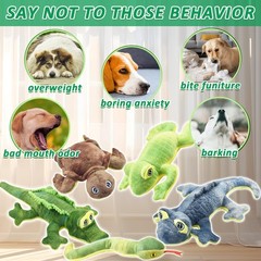 Stuffed Animal Dog Toys, 5 Pack Tough Squeaky Dog Toys, Plush Toys Assortment…