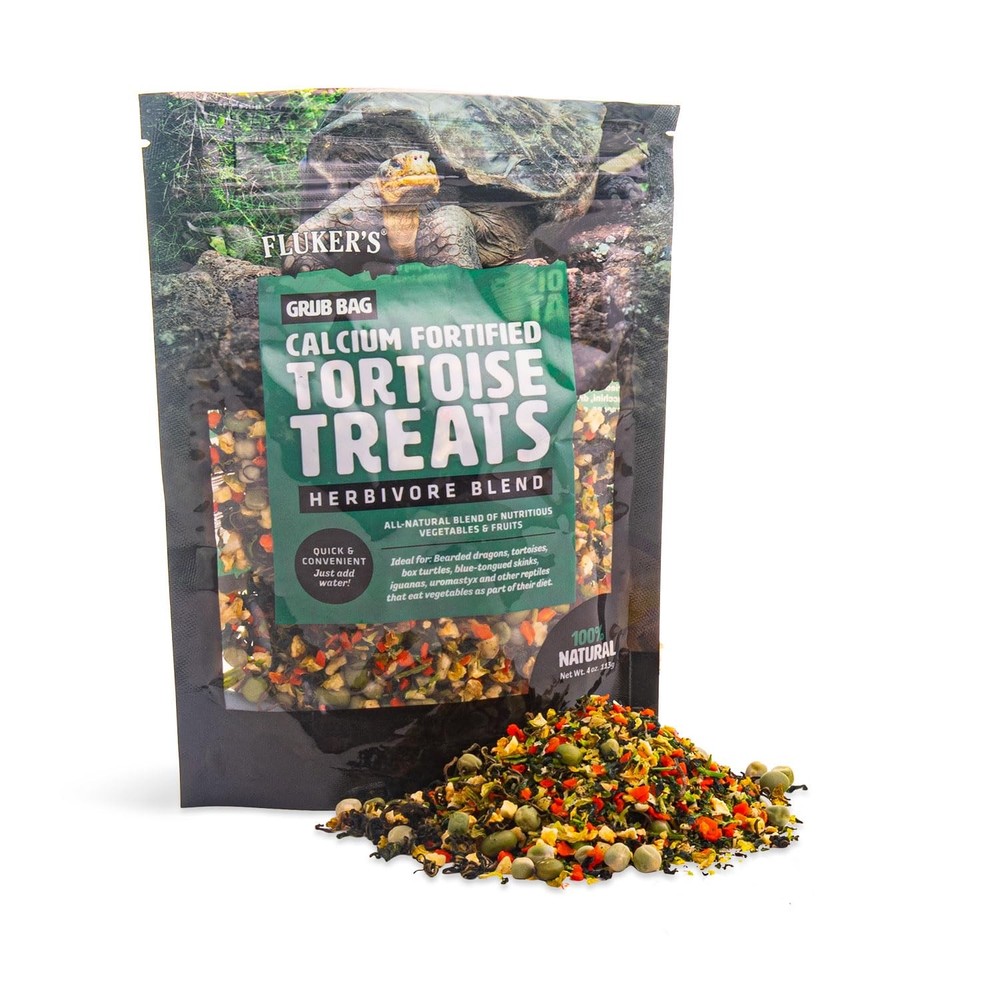 Fluker’s Grub Bag Calcium Fortified Tortoise Treats, All 4 Ounce (Pack of 1)