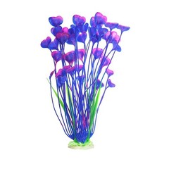 Artificial Aquarium Plants, Purple, 16 inch, 2 Pack | Plastic, Fish Tank Deco…