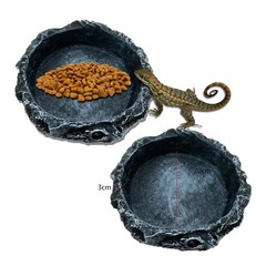 2x Reptile Feeder Reptile Water and Food Bowls for Frog Snake Leopard Gecko